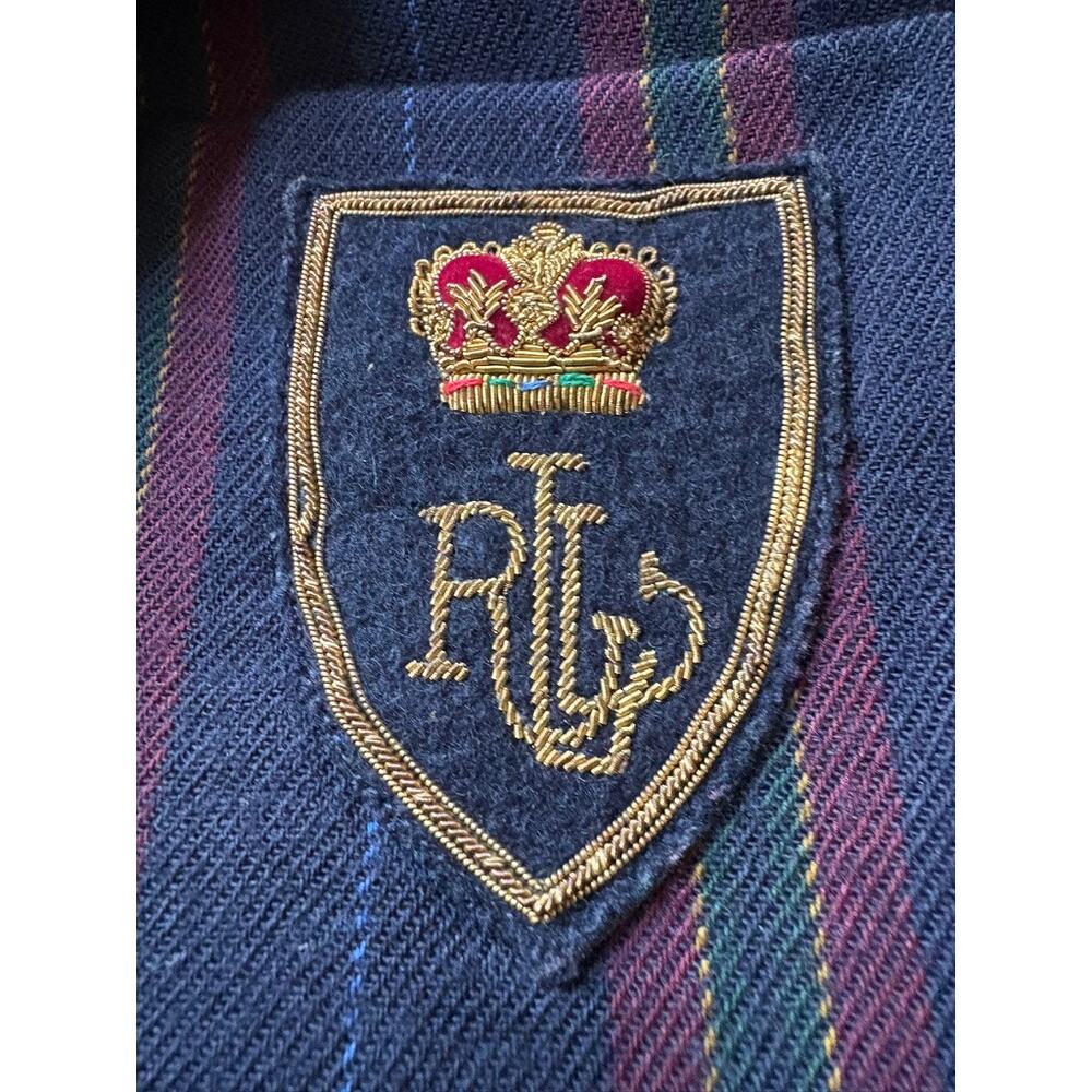 Vintage Ralph Lauren Wool Crest Blazer Made in USA Size 4 - Picture 3 of 9